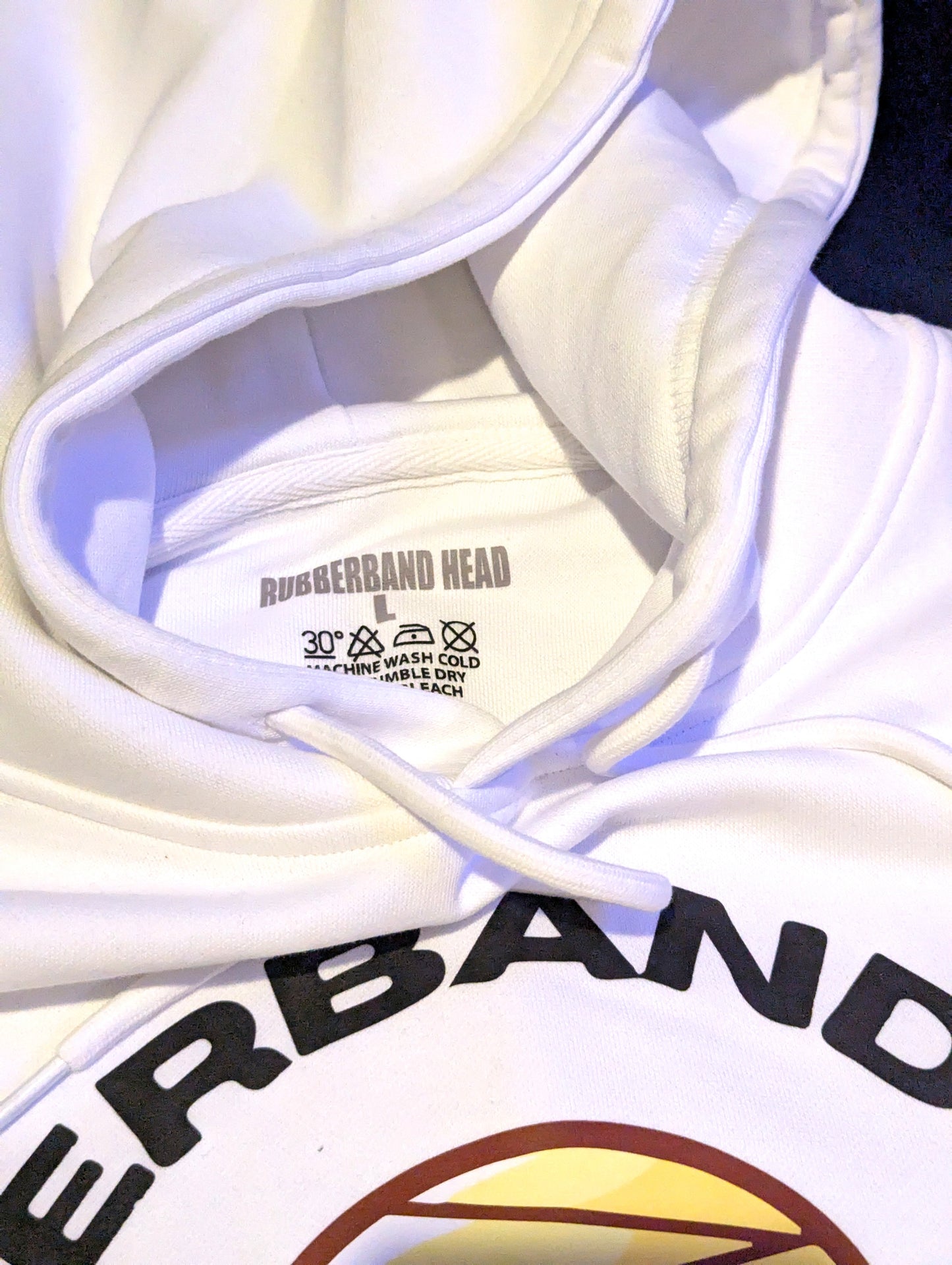 White Rubberband Head unisex Hoodie