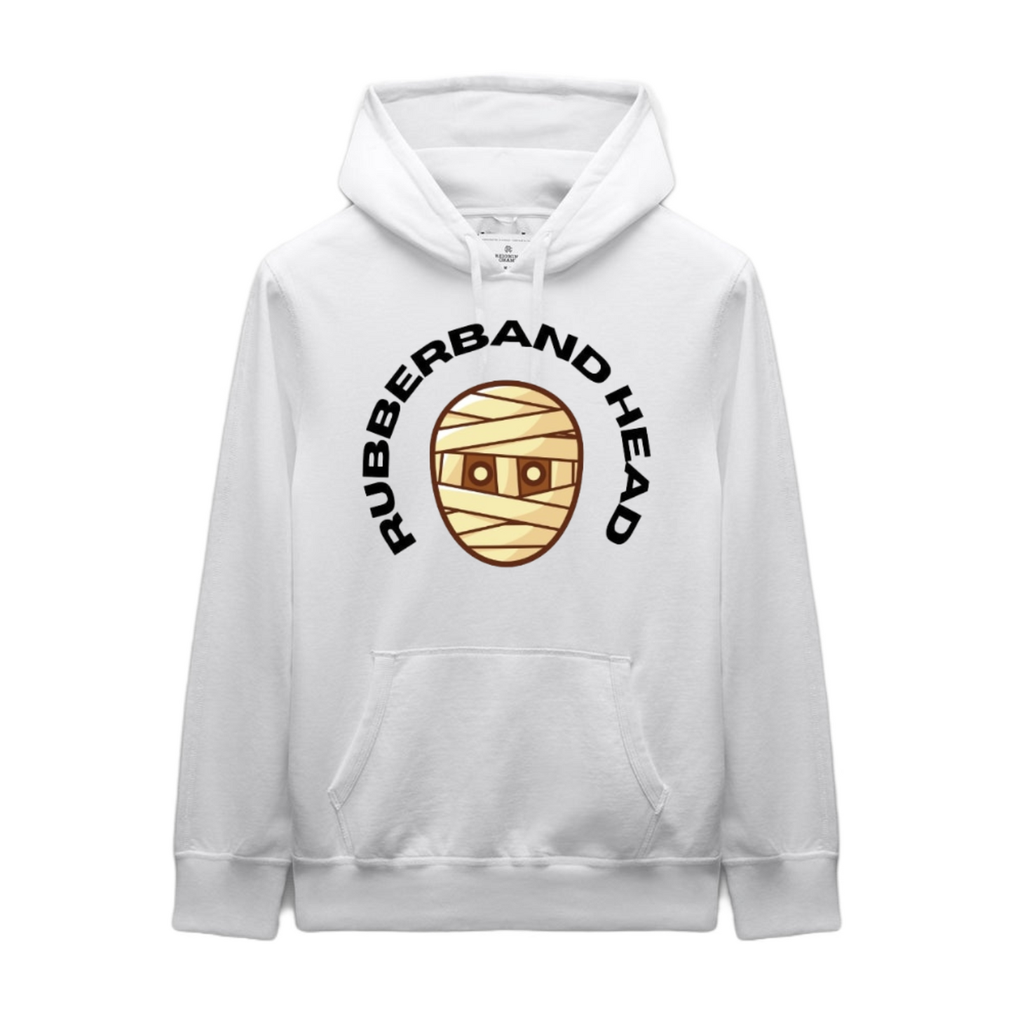 White Rubberband Head unisex Hoodie