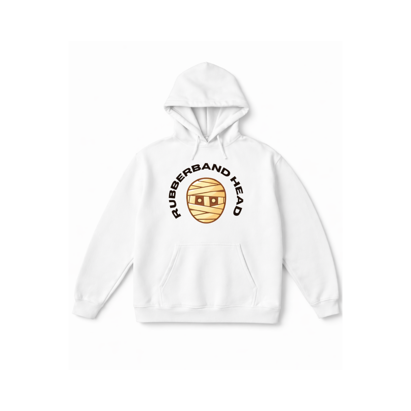 White Rubberband Head unisex Hoodie