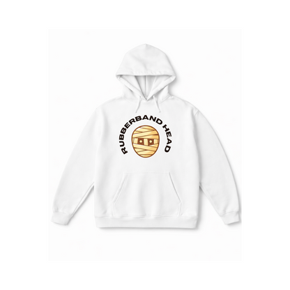 White Rubberband Head unisex Hoodie