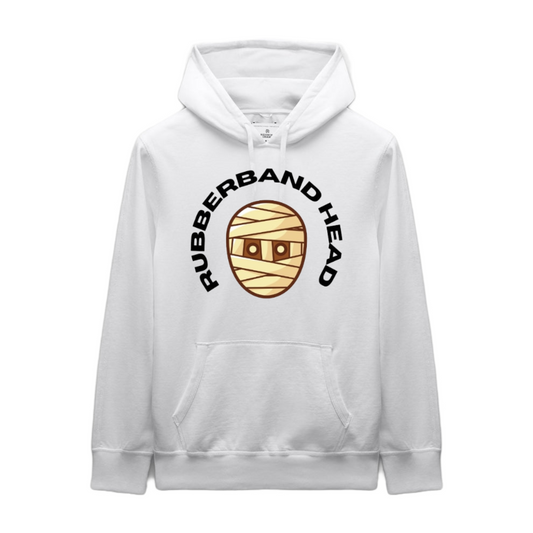 White Rubberband Head unisex Hoodie